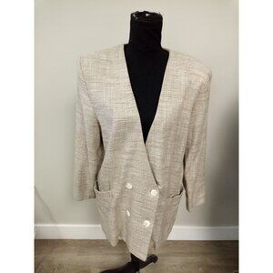 M.J. Carroll Women's Tan Vintage Blazer L
